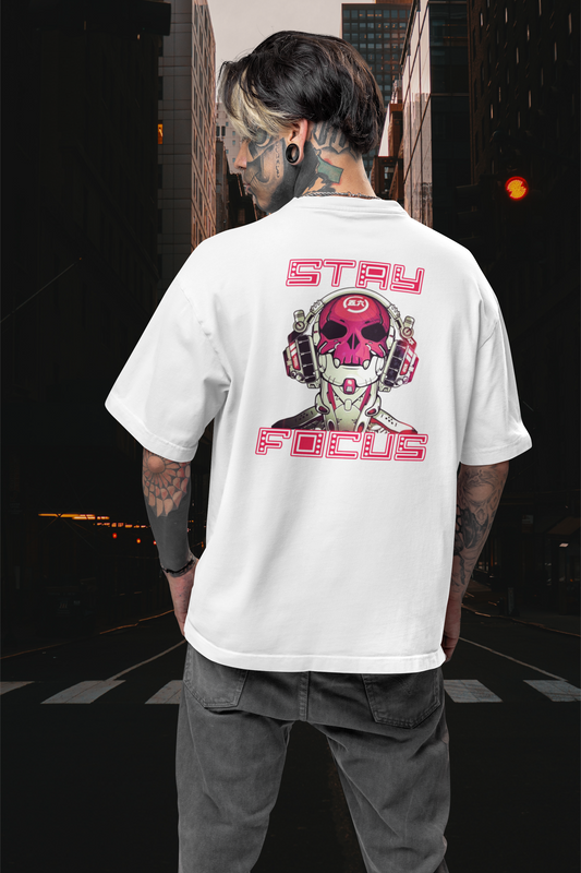 STAY FOCUS Streetwear Backprint - Freestyler Bio Oversized Unisex T-Shirt Erwachsenen SH