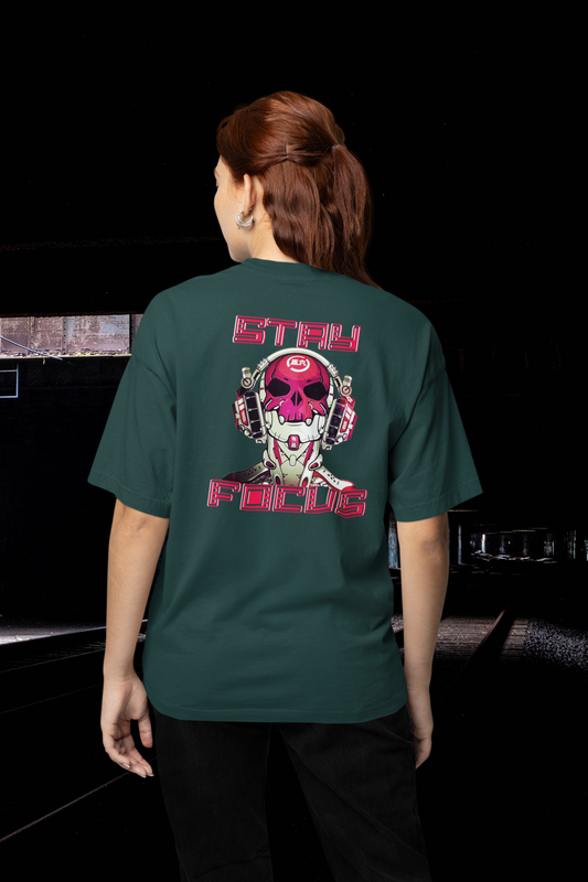 STAY FOCUS Streetwear Backprint - Freestyler Bio Oversized Unisex T-Shirt Erwachsenen SH