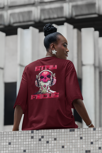 STAY FOCUS Streetwear Backprint - Freestyler Bio Oversized Unisex T-Shirt Erwachsenen SH