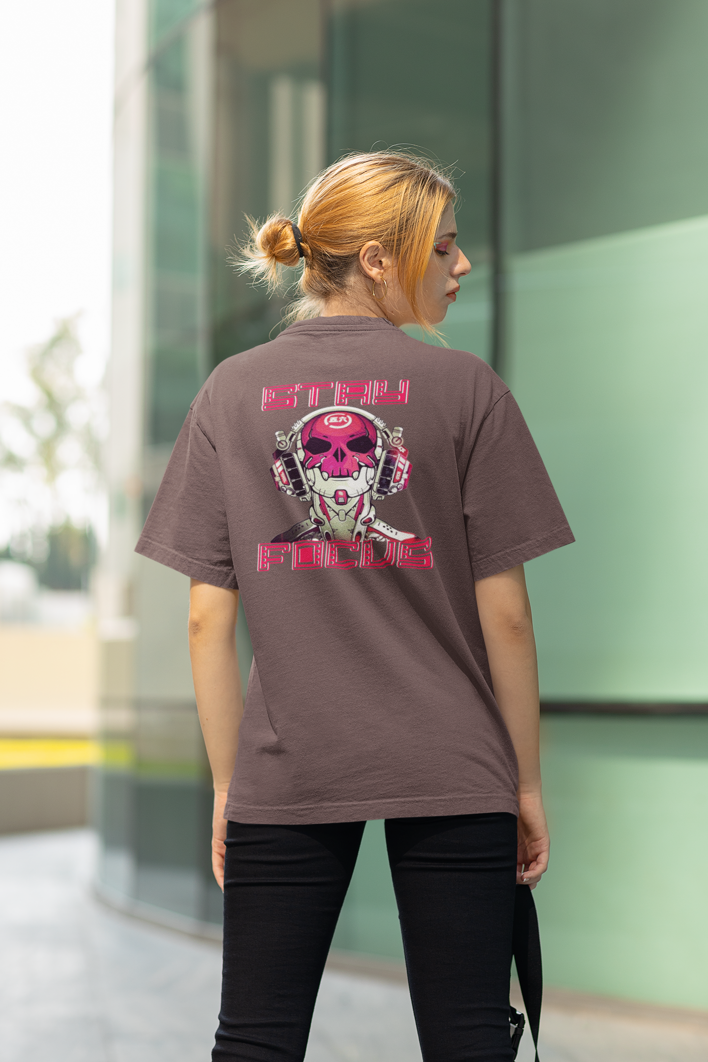 STAY FOCUS Streetwear Backprint - Freestyler Bio Oversized Unisex T-Shirt Erwachsenen SH