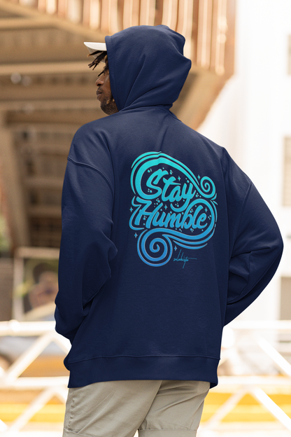 STAY HUMBLE Streetwear Backprint - Sudadera con capucha unisex extragrande Slammer Organic para adultos SH