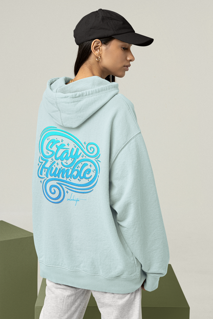 STAY HUMBLE Streetwear Backprint - Sudadera con capucha unisex extragrande Slammer Organic para adultos SH