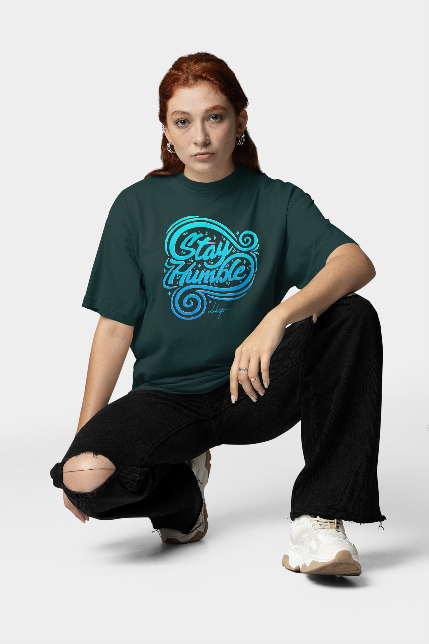 STAY HUMBLE Streetwear Frontprint - Freestyler Bio Oversized Unisex T-Shirt Erwachsenen SH
