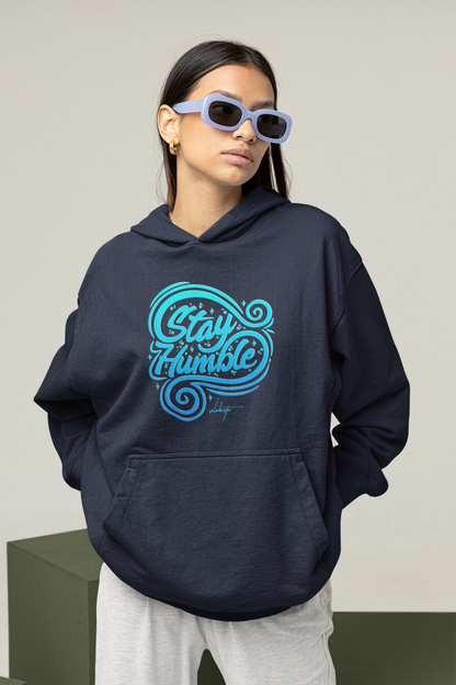 STAY HUMBL Streetwear Estampado Frontal - Sudadera con capucha unisex extragrande Slammer Organic para adultos SH