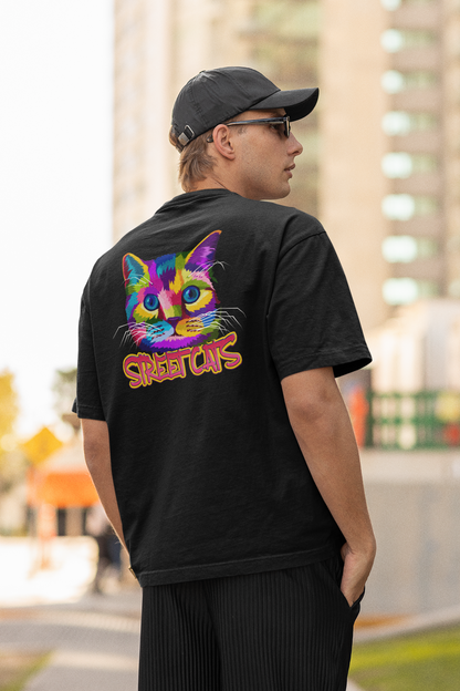 STREETCATS Streetwear Backprint - Freestyler Bio Oversized Unisex T-Shirt Erwachsenen SH