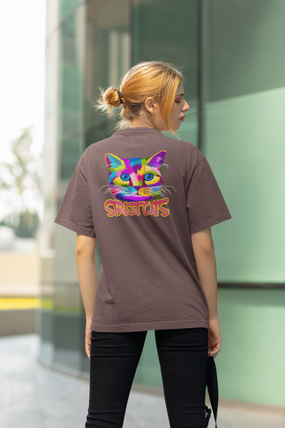 STREETCATS Streetwear Backprint - Freestyler Bio Oversized Unisex T-Shirt Erwachsenen SH