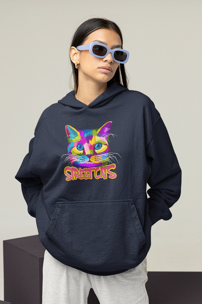Sudadera con capucha unisex extragrande de STREETCATS Streetwear con estampado frontal - Slammer Organic para adultos SH