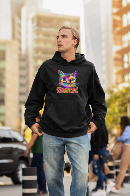Sudadera con capucha unisex extragrande de STREETCATS Streetwear con estampado frontal - Slammer Organic para adultos SH