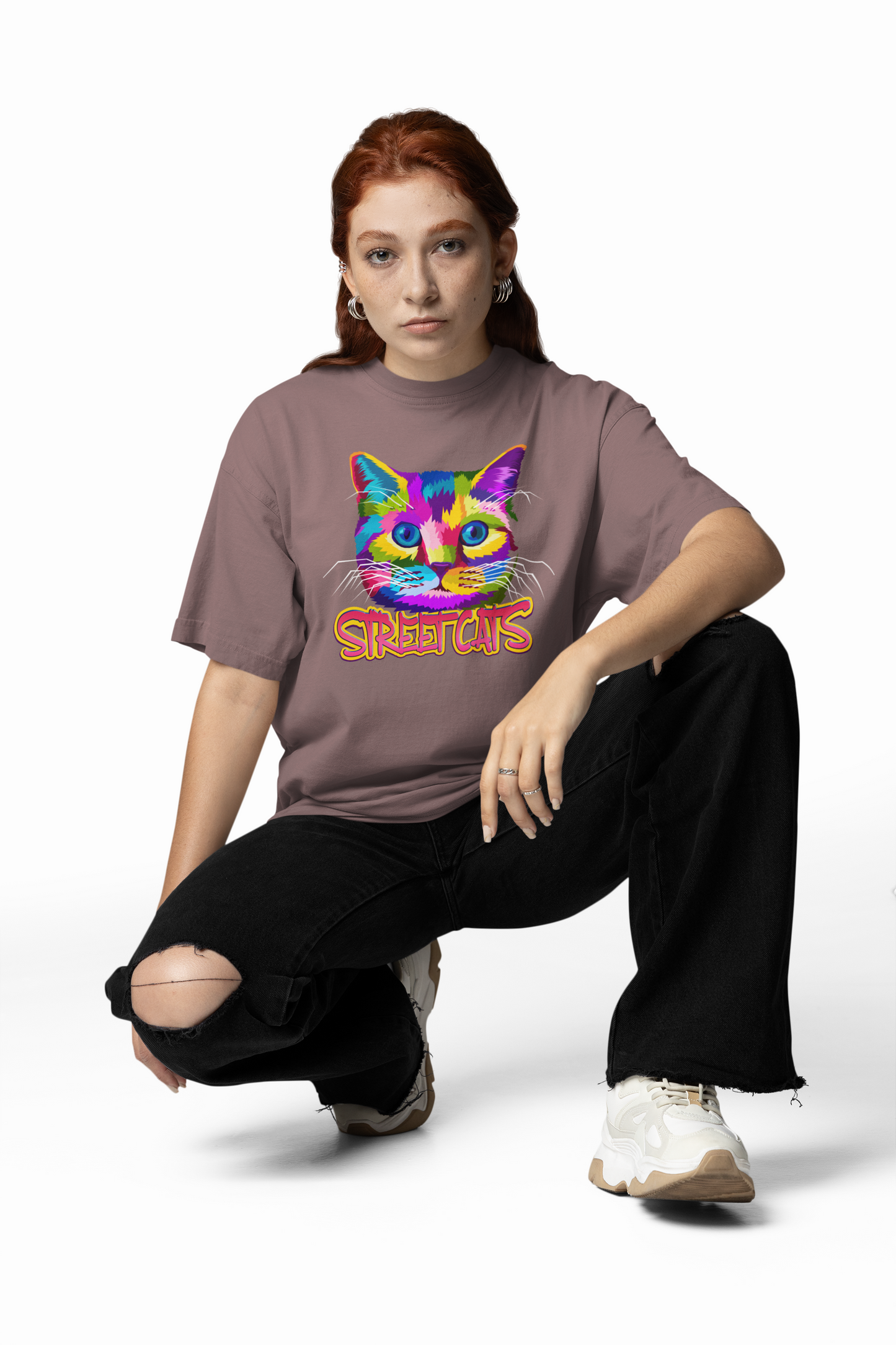 STREETCATS Streetwear Frontprint - Freestyler Bio Oversized Unisex T-Shirt Erwachsenen SH