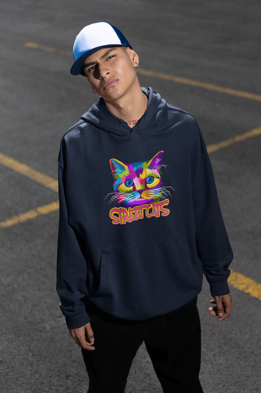 STREETCATS Streetwear Frontprint - Slammer Bio Oversized Unisex Hoodie Erwachsenen SH