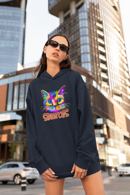 Sudadera con capucha unisex extragrande de STREETCATS Streetwear con estampado frontal - Slammer Organic para adultos SH