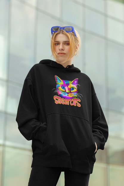 Sudadera con capucha unisex extragrande de STREETCATS Streetwear con estampado frontal - Slammer Organic para adultos SH