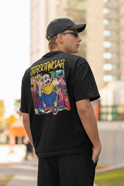 STREETWEAR FY Streetwear Backprint - Freestyler Bio Oversized Unisex T-Shirt Erwachsenen SH