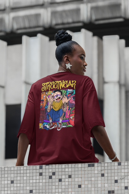 STREETWEAR FY Streetwear Backprint - Freestyler Bio Oversized Unisex T-Shirt Erwachsenen SH