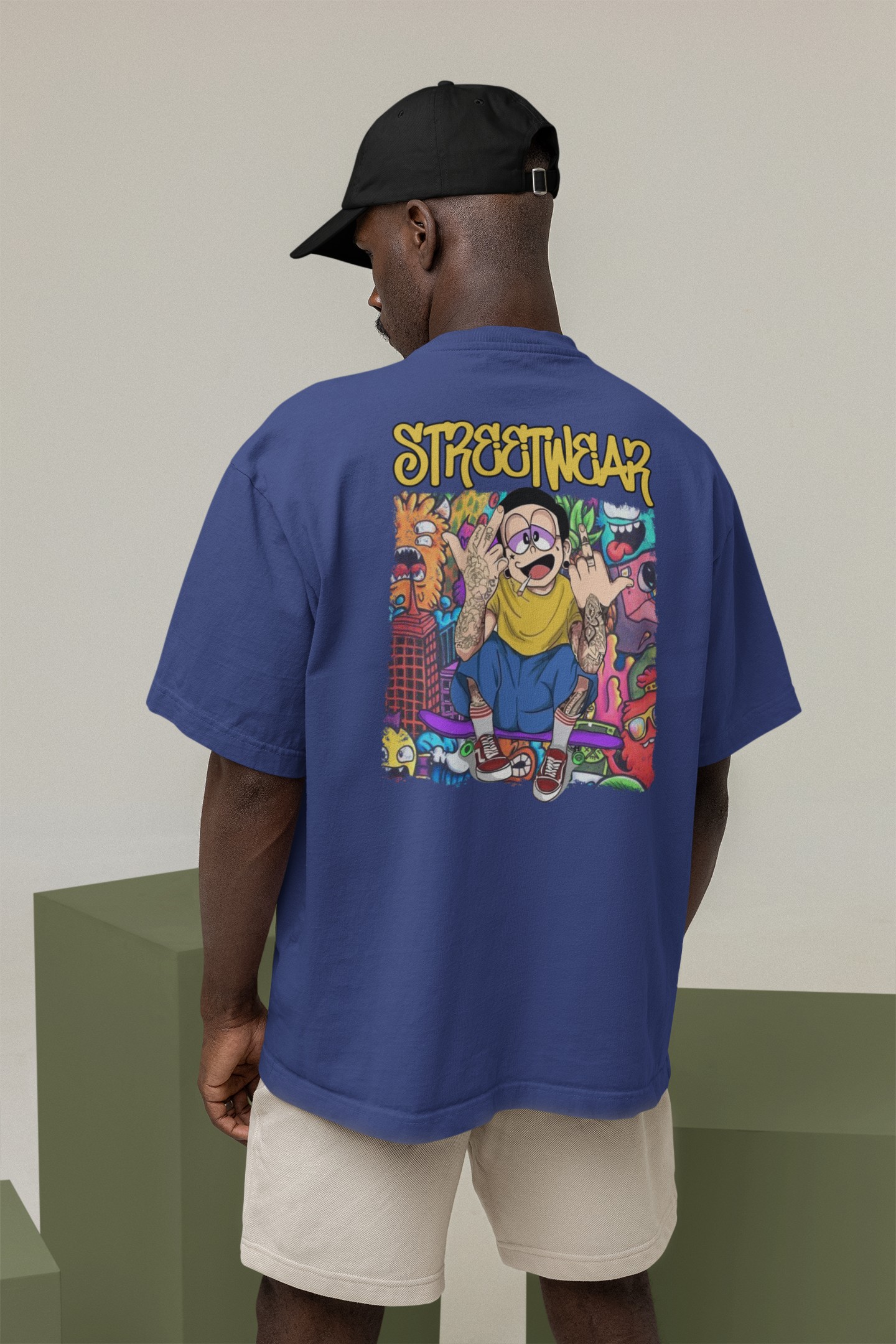 STREETWEAR FY Streetwear Backprint - Freestyler Bio Oversized Unisex T-Shirt Erwachsenen SH