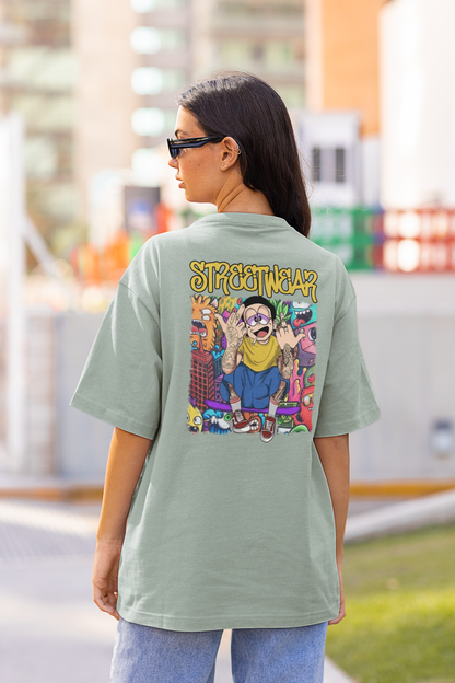 STREETWEAR FY Streetwear Backprint - Freestyler Bio Oversized Unisex T-Shirt Erwachsenen SH