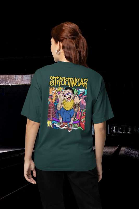 STREETWEAR FY Streetwear Backprint - Freestyler Bio Oversized Unisex T-Shirt Erwachsenen SH