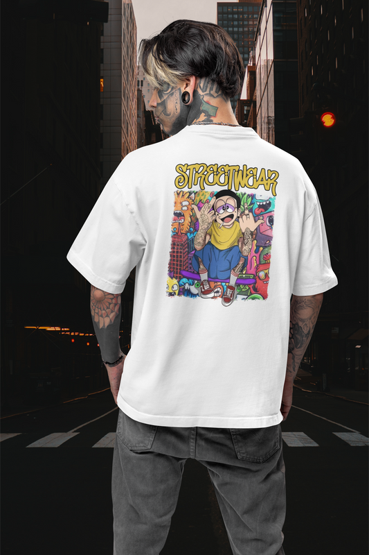 STREETWEAR FY Streetwear Backprint - Freestyler Bio Oversized Unisex T-Shirt Erwachsenen SH