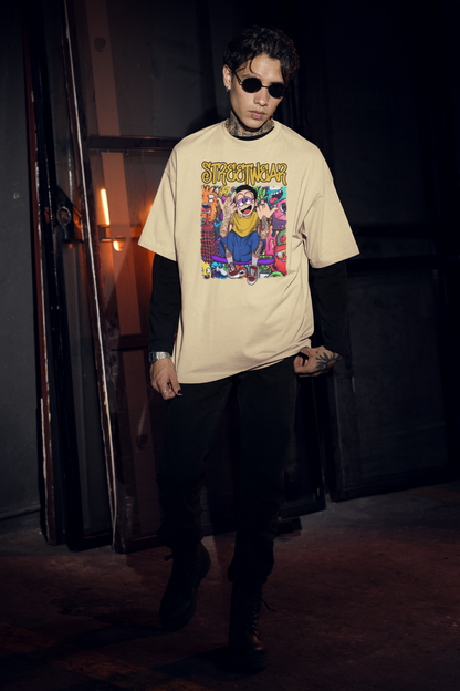 STREETWEAR FY Streetwear Frontprint - Freestyler Bio Oversized Unisex T-Shirt Erwachsenen SH