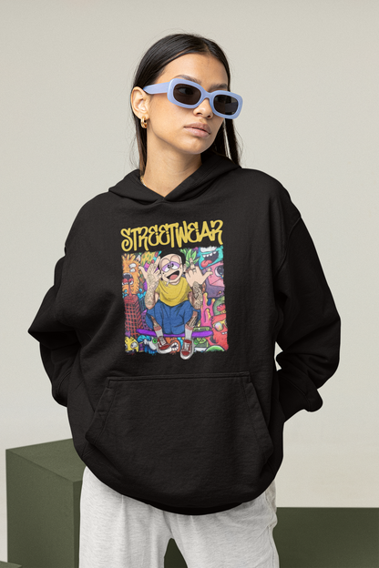 STREETWEAR FY Streetwear Frontprint - Sudadera con capucha unisex extragrande Slammer Bio para adultos SH