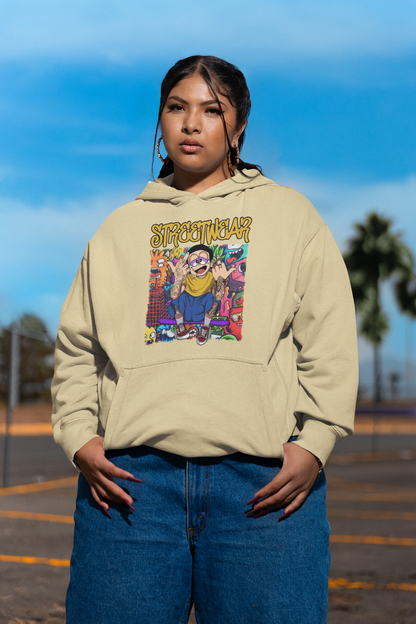 STREETWEAR FY Streetwear Frontprint - Sudadera con capucha unisex extragrande Slammer Bio para adultos SH