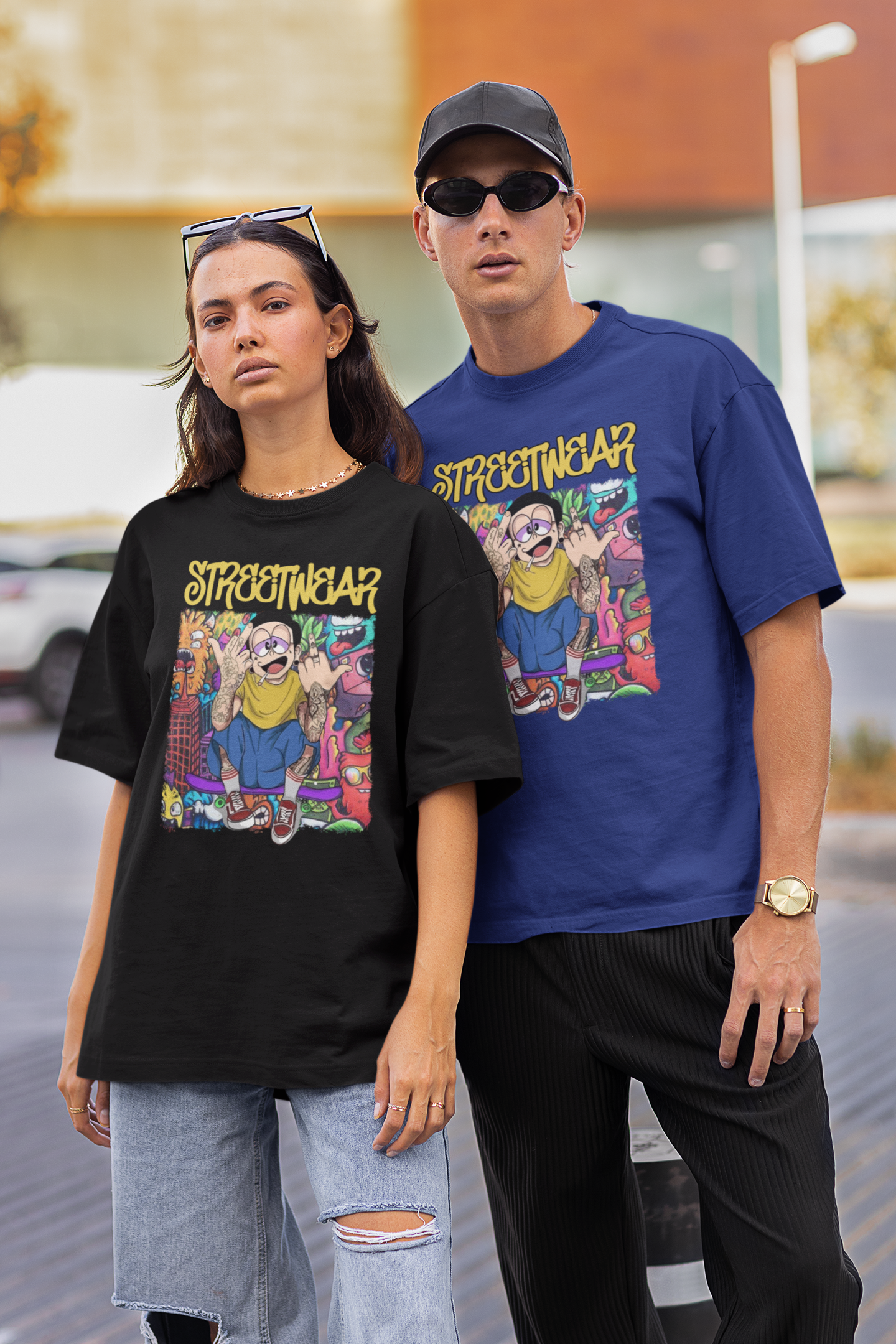 STREETWEAR FY Streetwear Frontprint - Freestyler Bio Oversized Unisex T-Shirt Erwachsenen SH