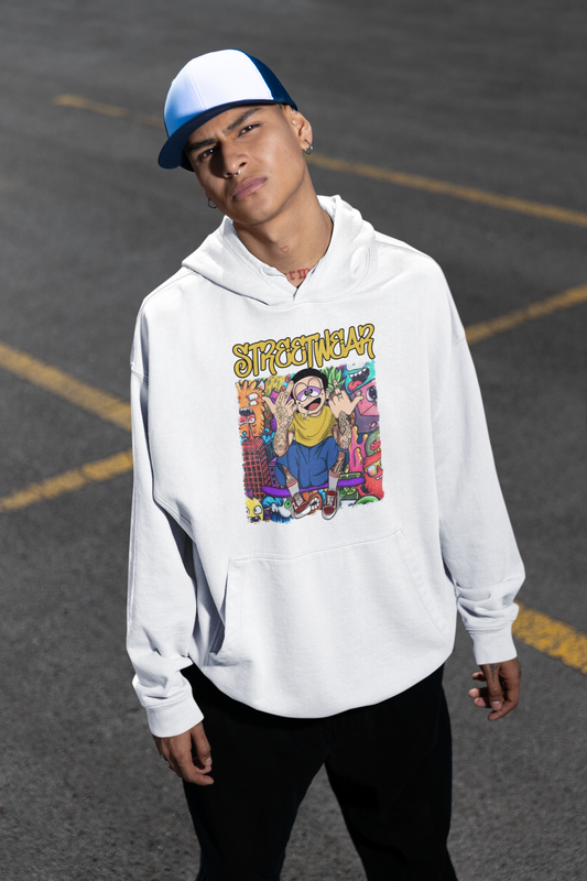 STREETWEAR FY Streetwear Frontprint - Slammer Bio Oversized Unisex Hoodie Erwachsenen SH