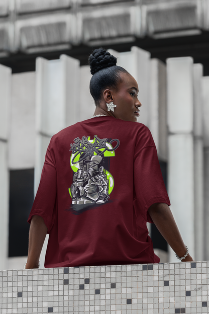 STREET SPRAYER Streetwear Backprint - Freestyler Bio Oversized Unisex T-Shirt Erwachsenen SH