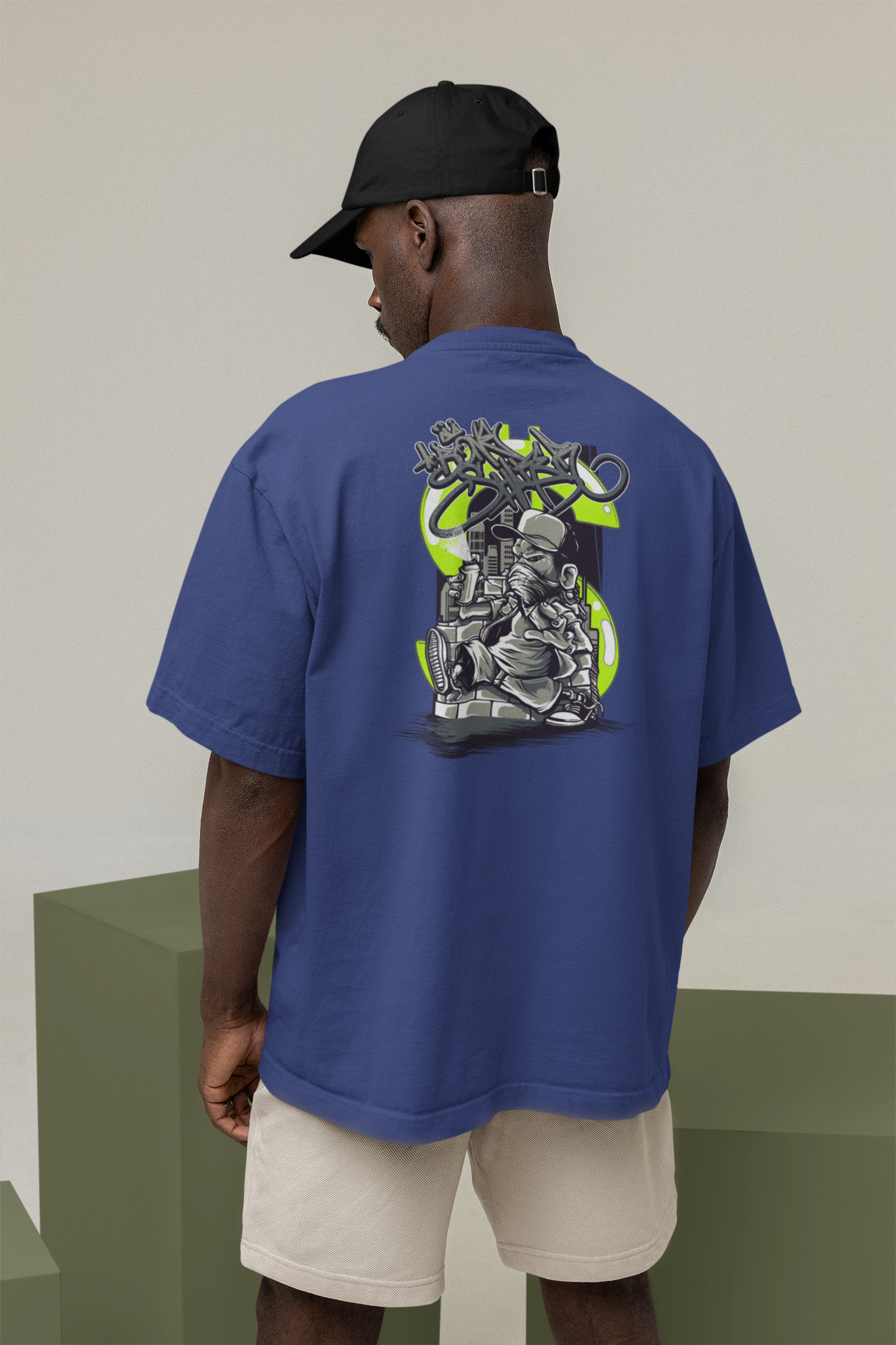 STREET SPRAYER Streetwear Backprint - Freestyler Bio Oversized Unisex T-Shirt Erwachsenen SH