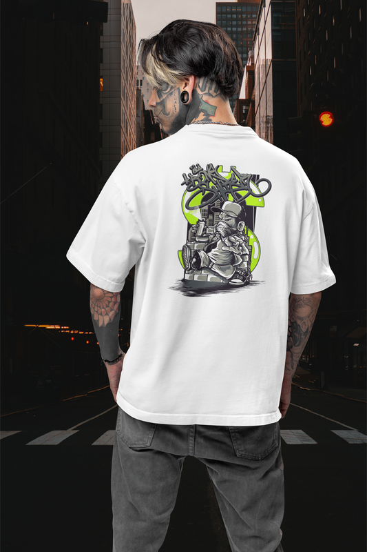 STREET SPRAYER Streetwear Backprint - Freestyler Bio Oversized Unisex T-Shirt Erwachsenen SH