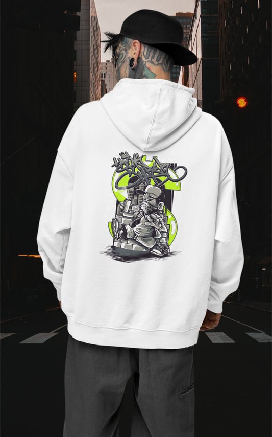 STREET SPRAYER Streetwear Backprint - Slammer Bio Oversized Unisex Hoodie Erwachsenen SH
