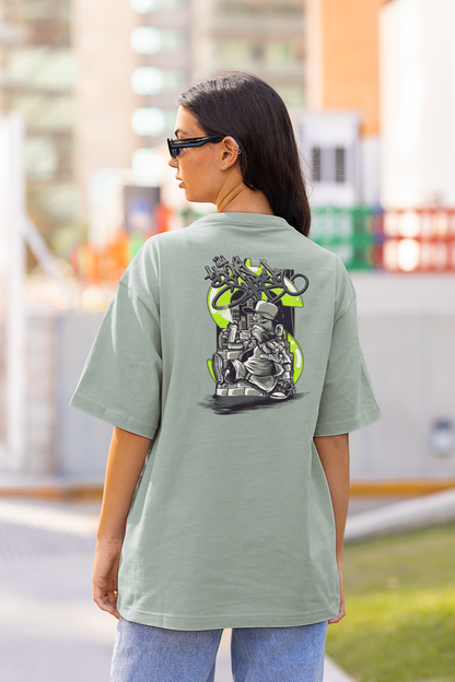 STREET SPRAYER Streetwear Backprint - Freestyler Bio Oversized Unisex T-Shirt Erwachsenen SH