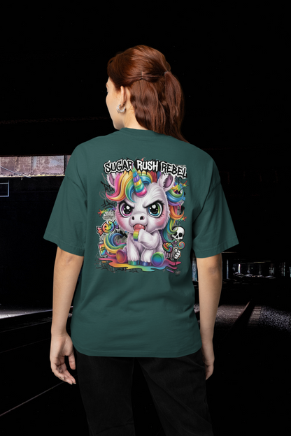 SUGAR RUSH REBEL Kryot Streetwear Backprint - Freestyler Bio Oversized Unisex T-Shirt Erwachsenen SH