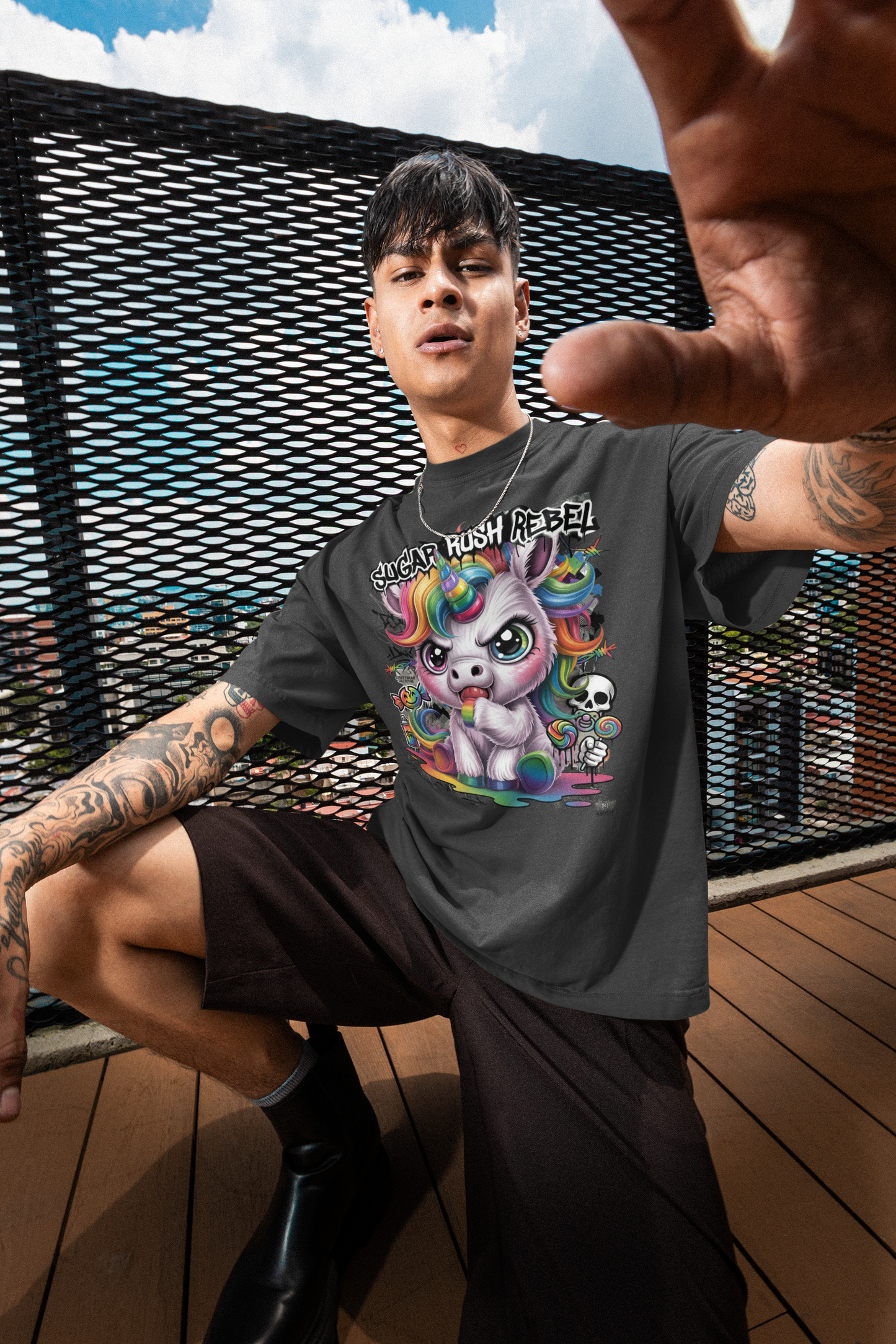SUGAR RUSH REBEL Kryot Streetwear - Creator Unisex Bio T-Shirt Erwachsenen SH