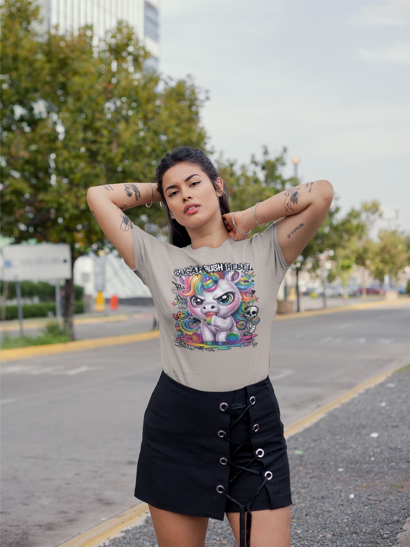 SUGAR RUSH REBEL Kryot Streetwear - Creator Unisex Bio T-Shirt Erwachsenen SH
