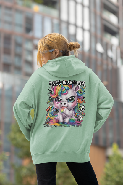 SUGAR RUSH REBEL Kryot Streetwear - Slammer Bio Oversized Unisex Hoodie Erwachsenen SH
