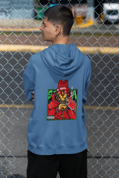 SUPREME Streetwear Backside - Slammer Bio Oversized Unisex Hoodie Erwachsenen SH