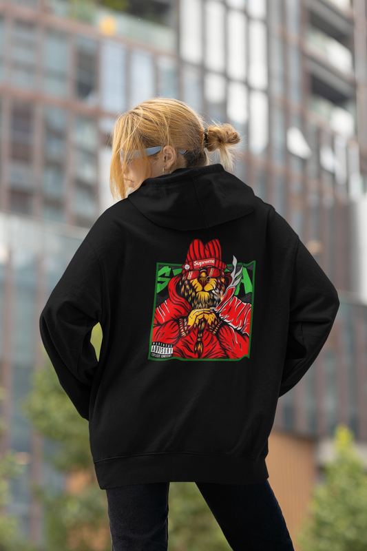 SUPREME Streetwear Backside - Slammer Bio Oversized Unisex Hoodie Erwachsenen SH