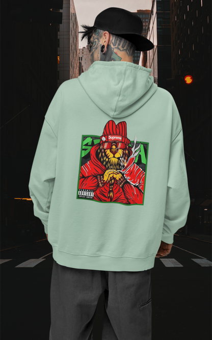 SUPREME Streetwear Backside - Slammer Bio Oversized Unisex Hoodie Erwachsenen SH