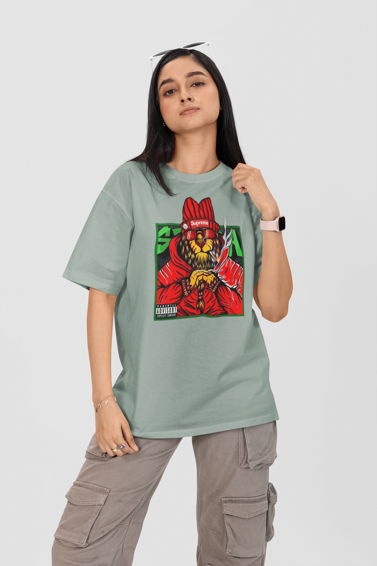 SUPREME Streetwear Frontprint - Freestyler Bio Oversized Unisex T-Shirt Erwachsenen SH