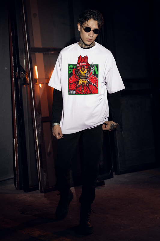SUPREME Streetwear Frontprint - Freestyler Bio Oversized Unisex T-Shirt Erwachsenen SH