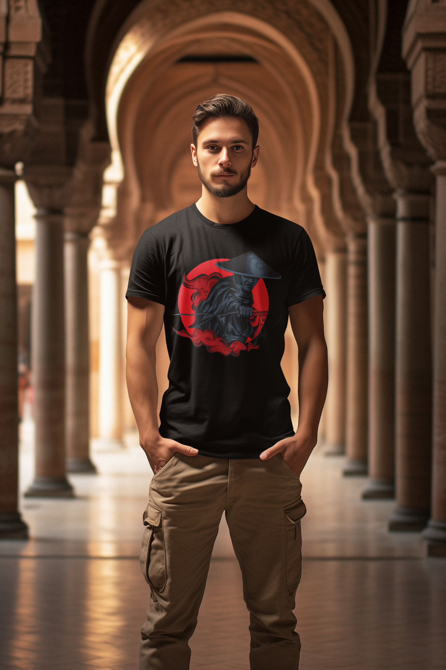 Samurai in Flames Creator T-Shirt