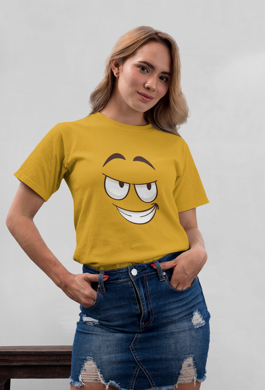 Schelm Strichsmileys Front - Unisex Erwachsenen Bio Baumwolle Kurzarm Shirt Creator T-Shirt 2.0 ST/St SK