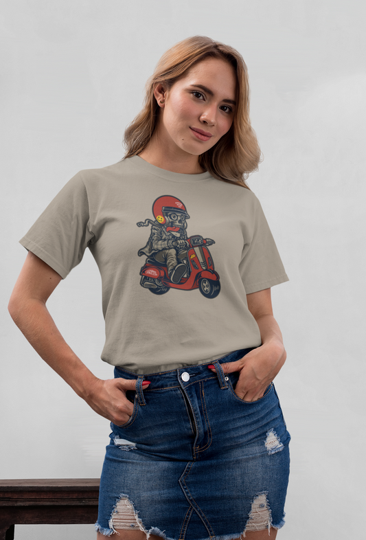 Scooter never die Front - Unisex Erwachsenen Bio Baumwolle Kurzarm Shirt Creator T-Shirt 2.0 ST/St SK