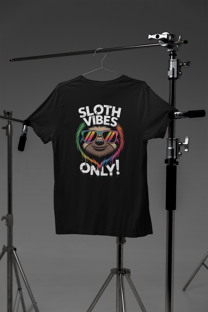 Sloth Vibes ONLY! Cool Face Sloth - Unisex Adult Organic Cotton Short Sleeve Shirt Creator T-Shirt 2.0 ST/ST SH