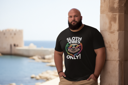 Sloth Vibes ONLY! Cool Face Sloth - Unisex Adult Freestyler Heavy Oversized Short Sleeve T-Shirt ST/St SH