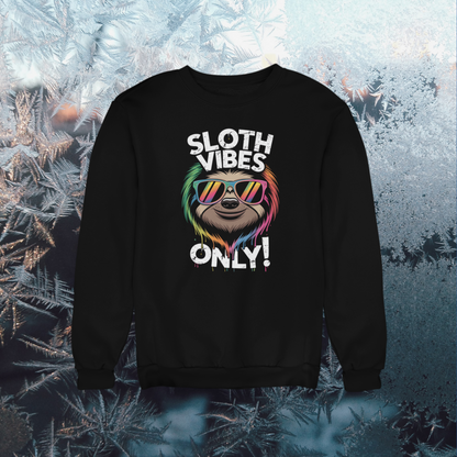 ¡Solo vibras de perezoso! Perezoso con cara genial - Sudadera unisex para niños, algodón orgánico de alta calidad - Sudadera Mini Changer ST/St SH