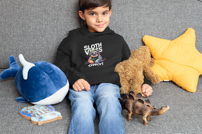Sloth Vibes ONLY! Sloth - Medium Weight Fleece Hoodie for Teens - Available Worldwide - GL