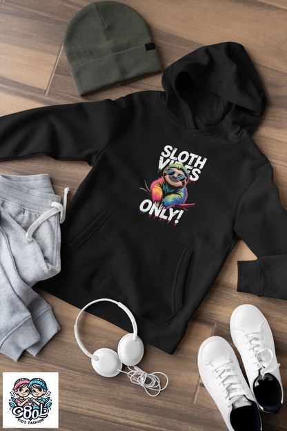 ¡Solo vibras de perezoso! Perezoso - Sudadera con capucha para niños, algodón orgánico de alta calidad - Mini Cruiser Hoodie 2.0 ST/St SH