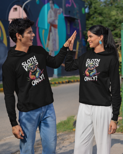 Sloth Vibes ONLY! Sloth - High-quality midweight fleece hoodie for unisex adults - Available worldwide - GL